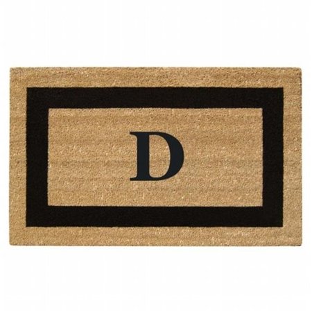 NEDIA HOME Nedia Home 33020D 36 x 20 in. SuperScraper Black Single Picture Frame Mat  Monogrammed D 33020D